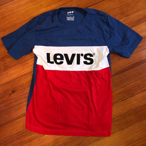 levis color block tee